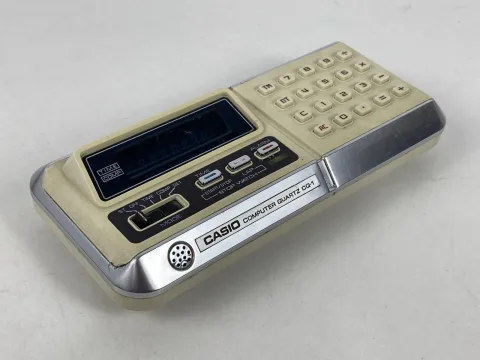 Casio CQ-1 Computer Quartz alarm clock calculator white