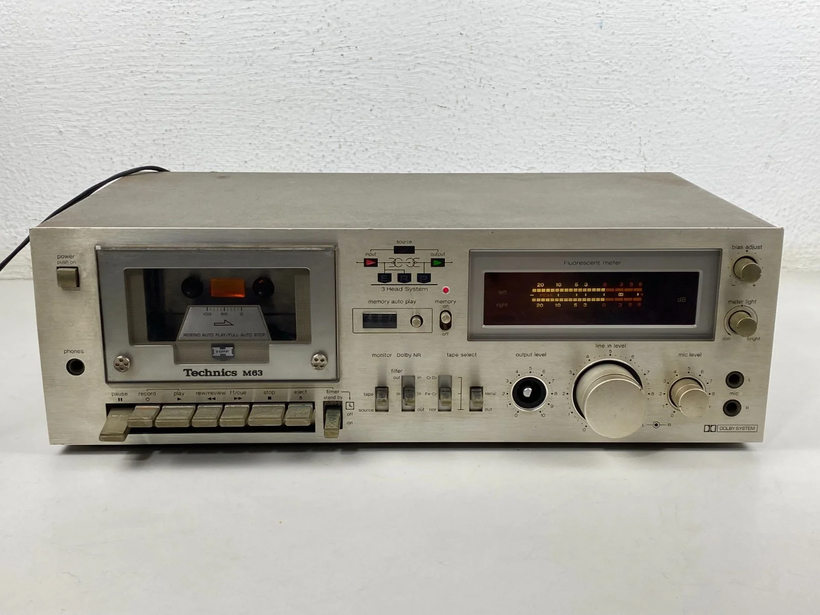 Technics RS-M63 3 Head Stereo Cassette Tape Deck