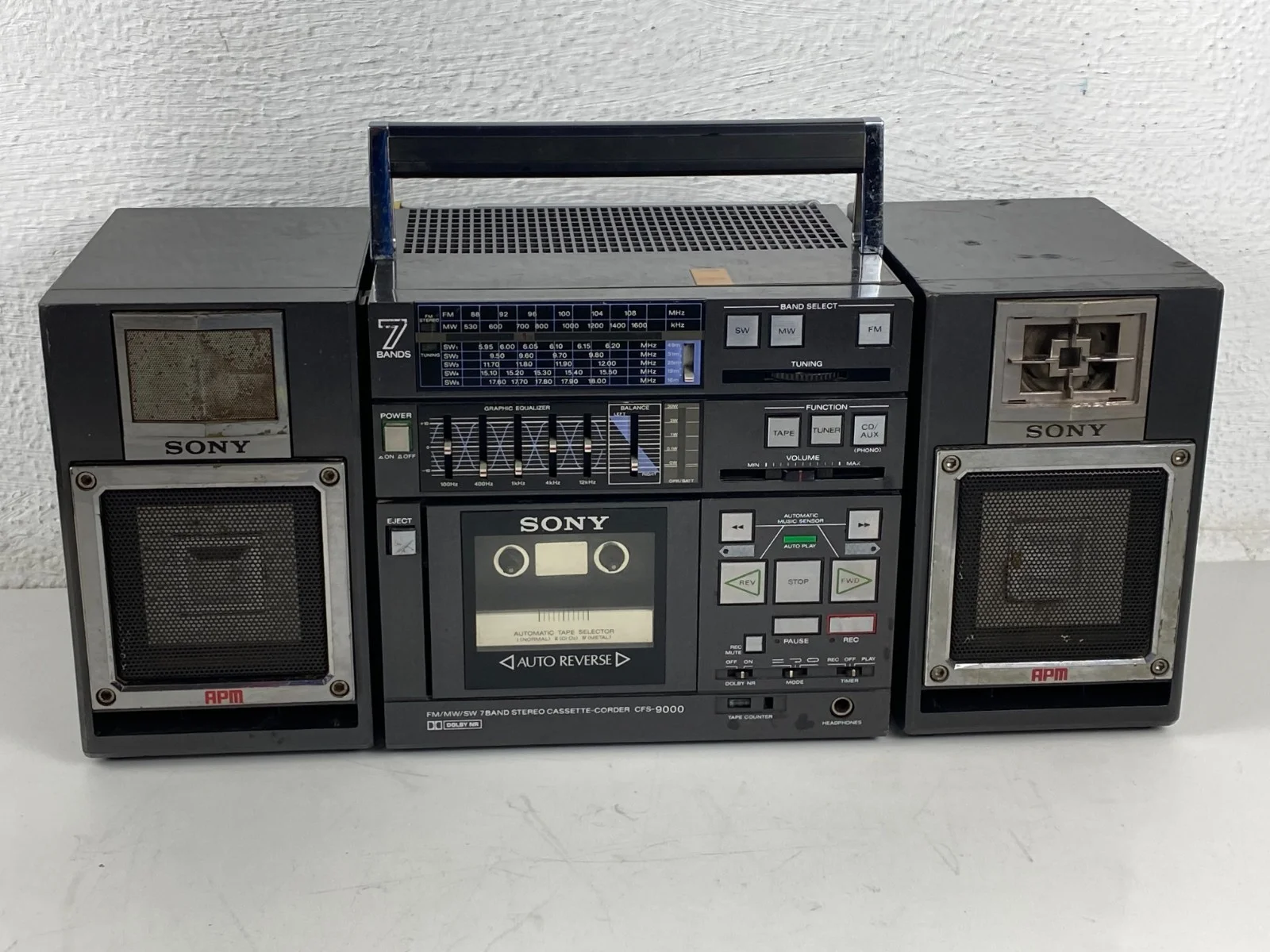 Sony CFS-9000 Stereo Boombox Ghettoblaster Stereo Cassette Recorder