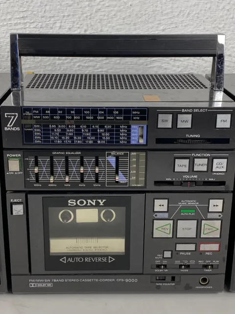 Sony CFS-9000 Stereo Boombox Ghettoblaster Stereo Cassette Recorder