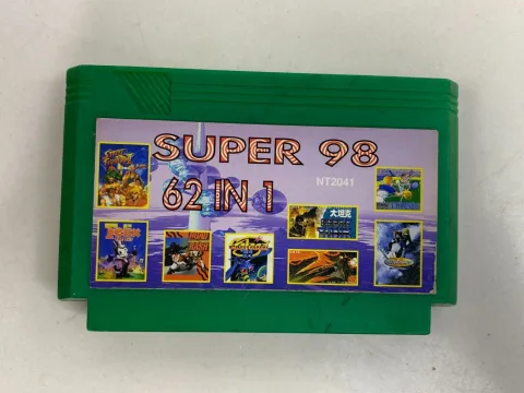 خرطوشة لعبة SUPER 98 62 IN 1 NT2041 Dendy Famicom Famiclone Nes