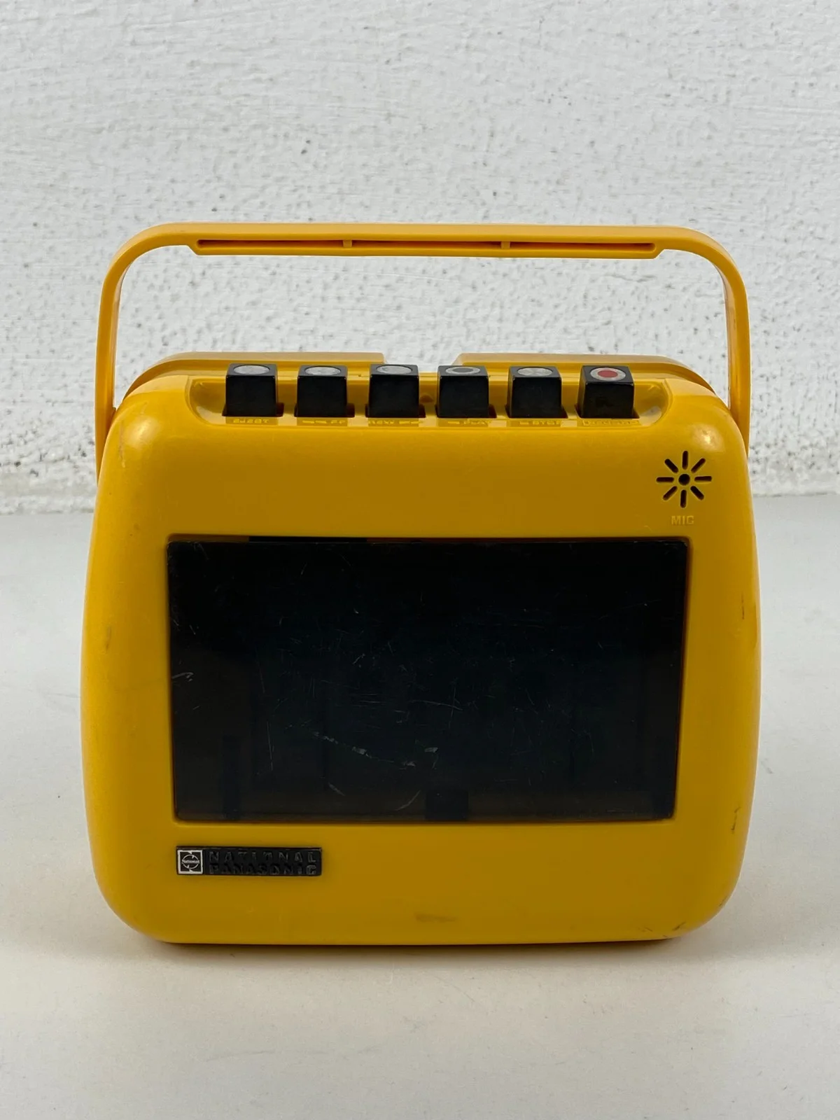 70s Space Age National Panasonic RQ711S Yellow Cassette Boombox Recorder