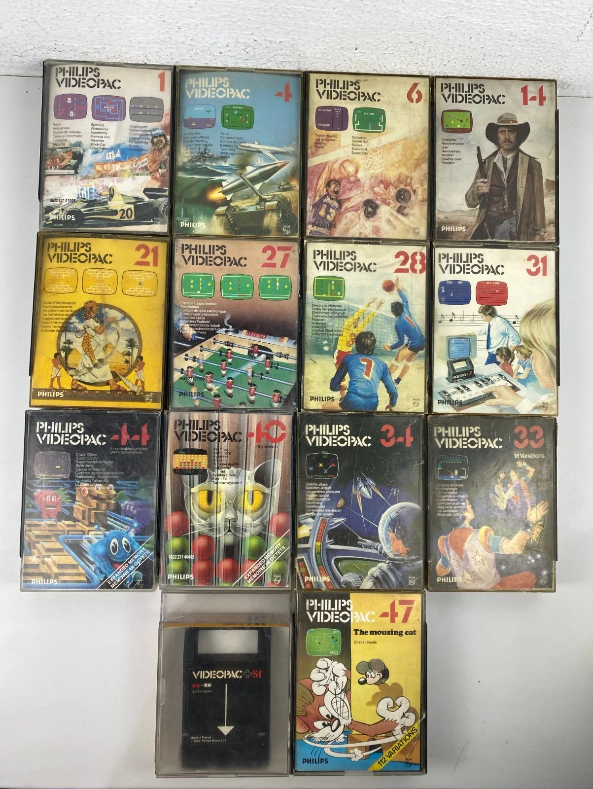 Philips Videopac G7400 VideoPac+ Odyssey 1 4 6 40 44 47 Cartridges Games