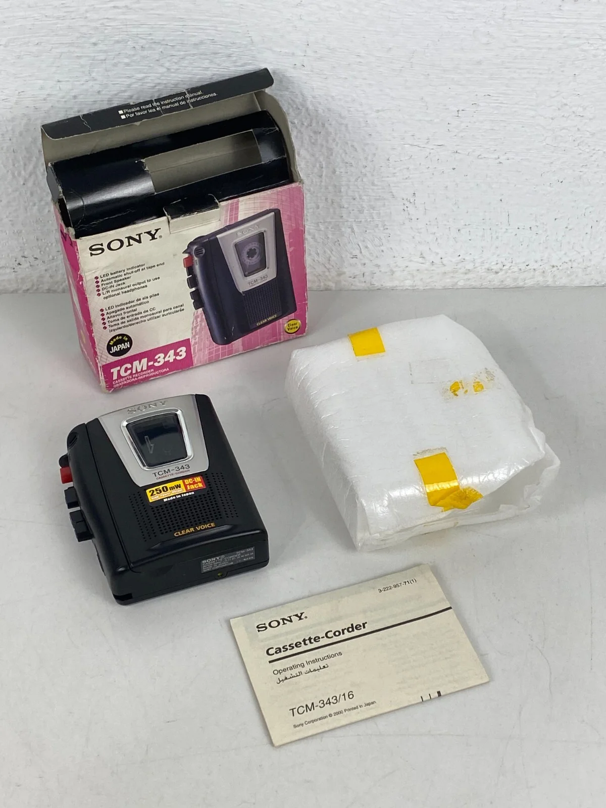 Sony Cassette Corder TCM-343 Walkman