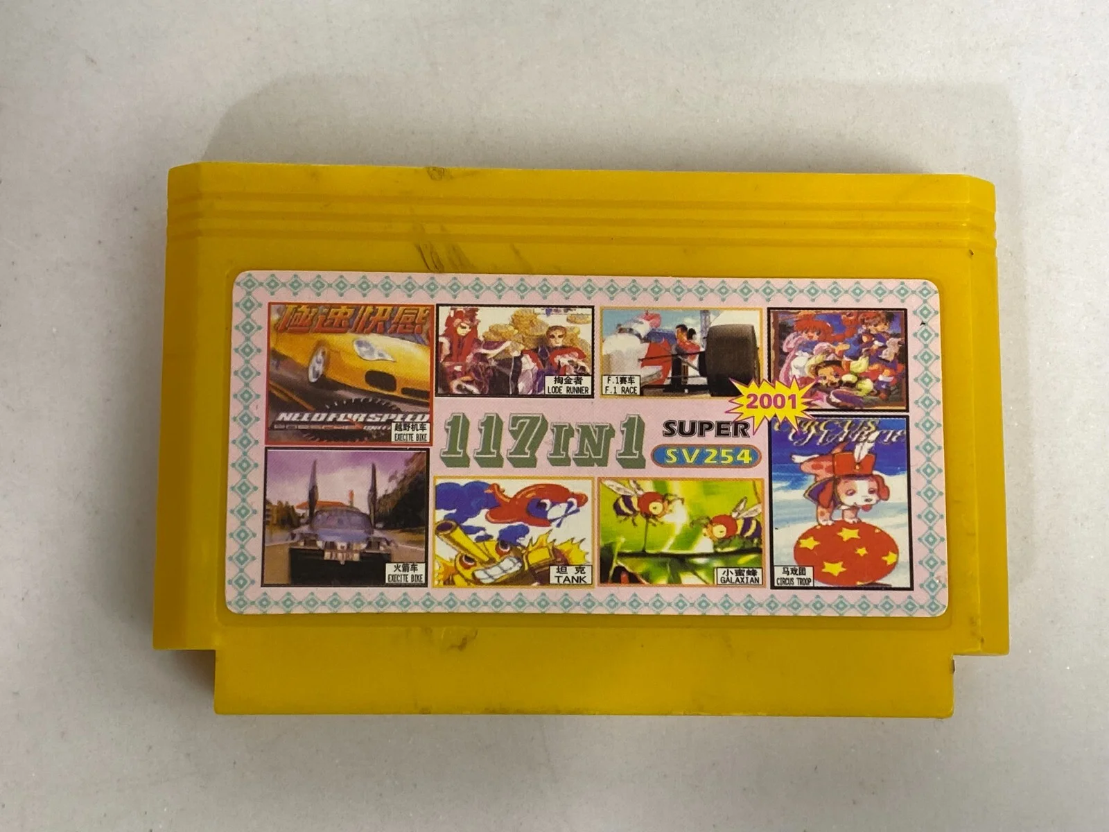Super 117 in 1 Famicom Famiclone Nes Tv Game Cartridge