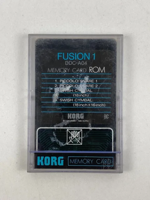 Korg DDC-A04 Fusion 1 Card ROM for DDD-1 DDD-5 Drum Machine