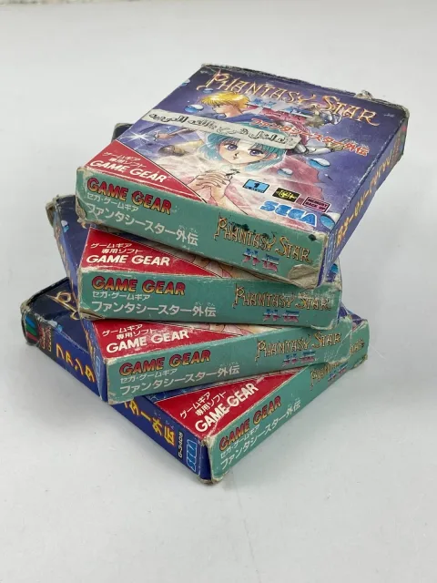 Sega Game Gear Phantasy Star Gaiden Game Cartridge Box Lot 4