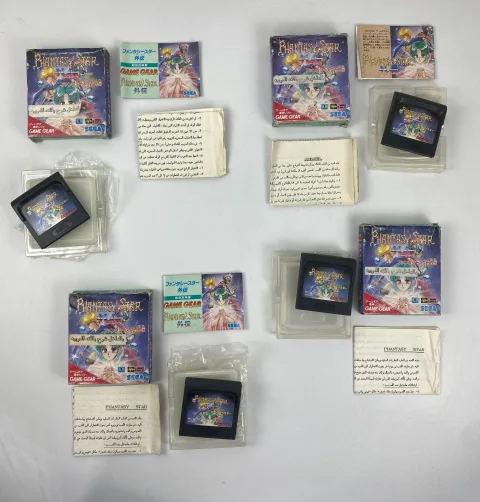 Sega Game Gear Phantasy Star Gaiden Game Cartridge Box Lot 4