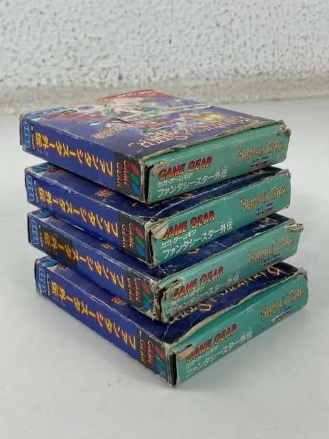 Sega Game Gear Phantasy Star Gaiden Game Cartridge Box Lot 4