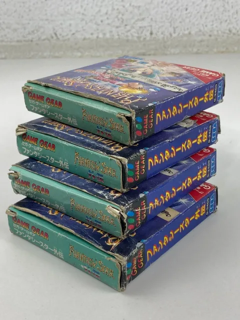 Sega Game Gear Phantasy Star Gaiden Game Cartridge Box Lot 4