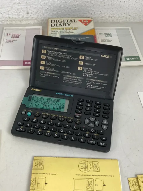 Casio SF-3300 / SF-3600 Digital Diary 64KB &amp 32KB Lot 3