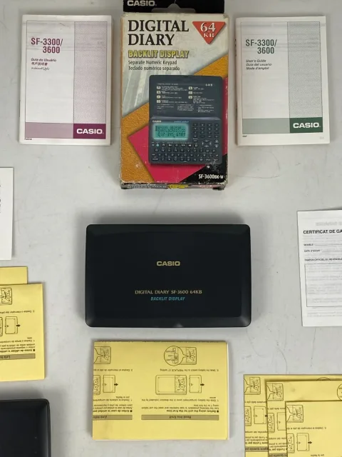 Casio SF-3300 / SF-3600 Digital Diary 64KB &amp 32KB Lot 3