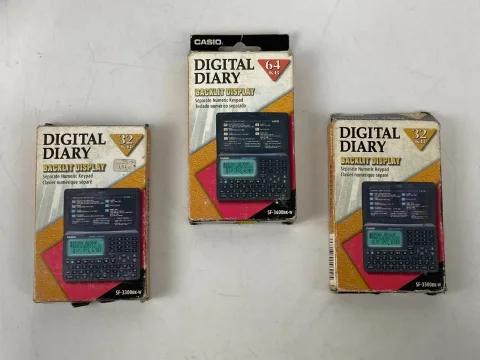Casio SF-3300 / SF-3600 Digital Diary 64KB &amp 32KB Lot 3