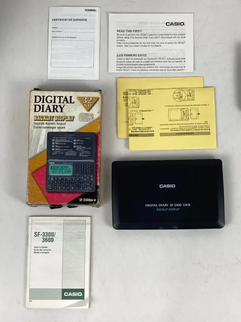 Casio SF-3300 / SF-3600 Digital Diary 64KB &amp 32KB Lot 3