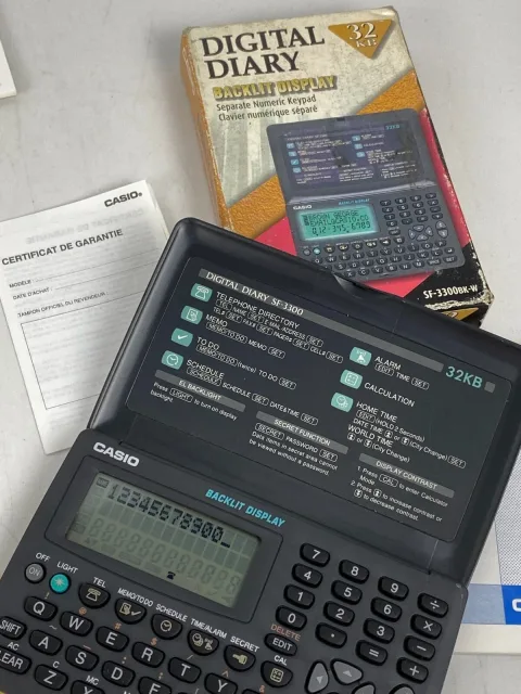 Casio SF-3300 / SF-3600 Digital Diary 64KB &amp 32KB Lot 3