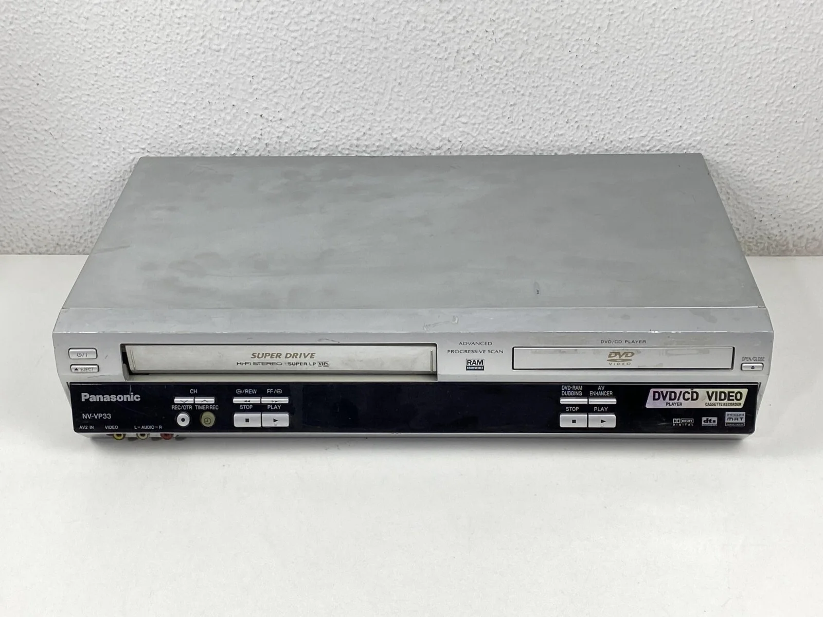 Panasonic NV-VP33 VCR DVD VHS Player Super Drive Combo LP HiFi-STEREO