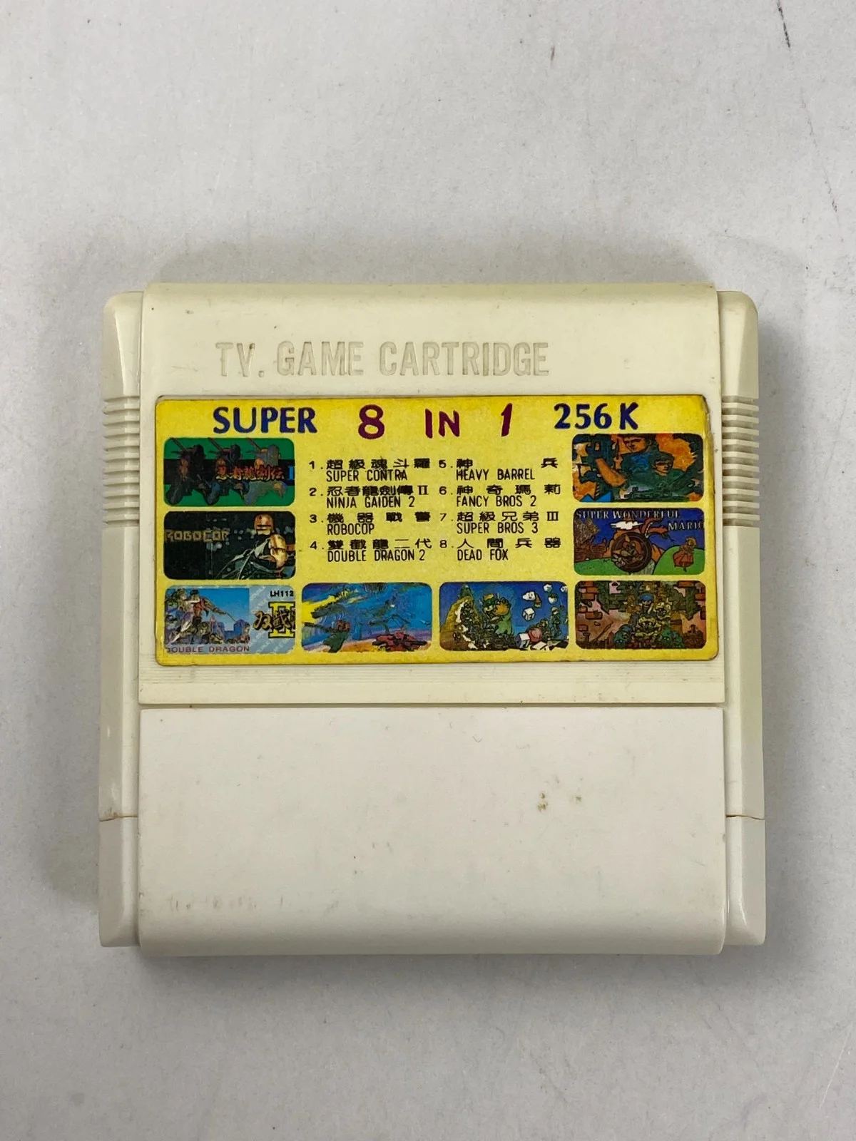 Super 8 in 1 Super Contra Ninja Gaiden 2 Famicom Famiclone Nes Tv Game Cartridge
