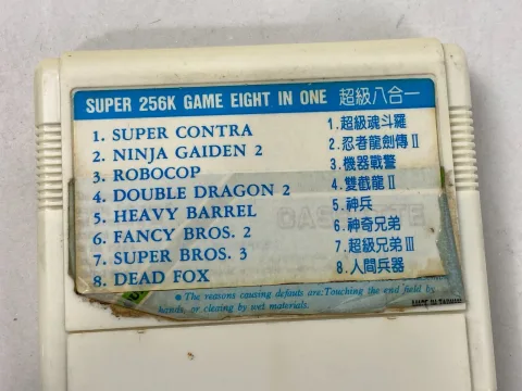 Super 8 in 1 Super Contra Ninja Gaiden 2 Famicom Famiclone Nes Tv Game Cartridge