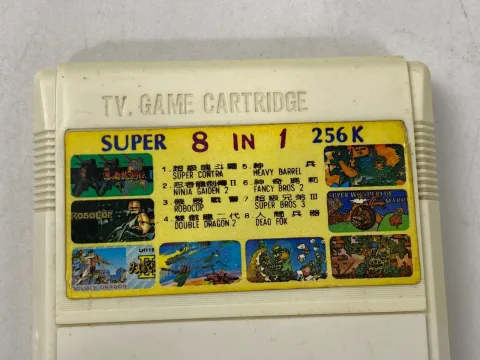 Super 8 in 1 Super Contra Ninja Gaiden 2 Famicom Famiclone Nes Tv Game Cartridge