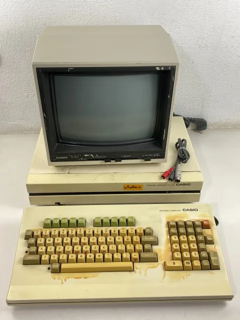 Casio FP-1000 Personal Computer with Casio FP-1001 Monitor CRT
