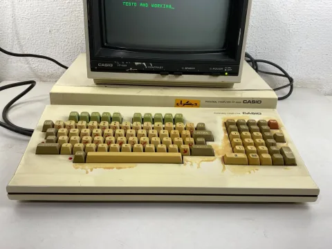 Casio FP-1000 Personal Computer with Casio FP-1001 Monitor CRT