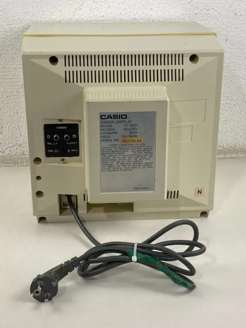 Casio FP-1000 Personal Computer with Casio FP-1001 Monitor CRT