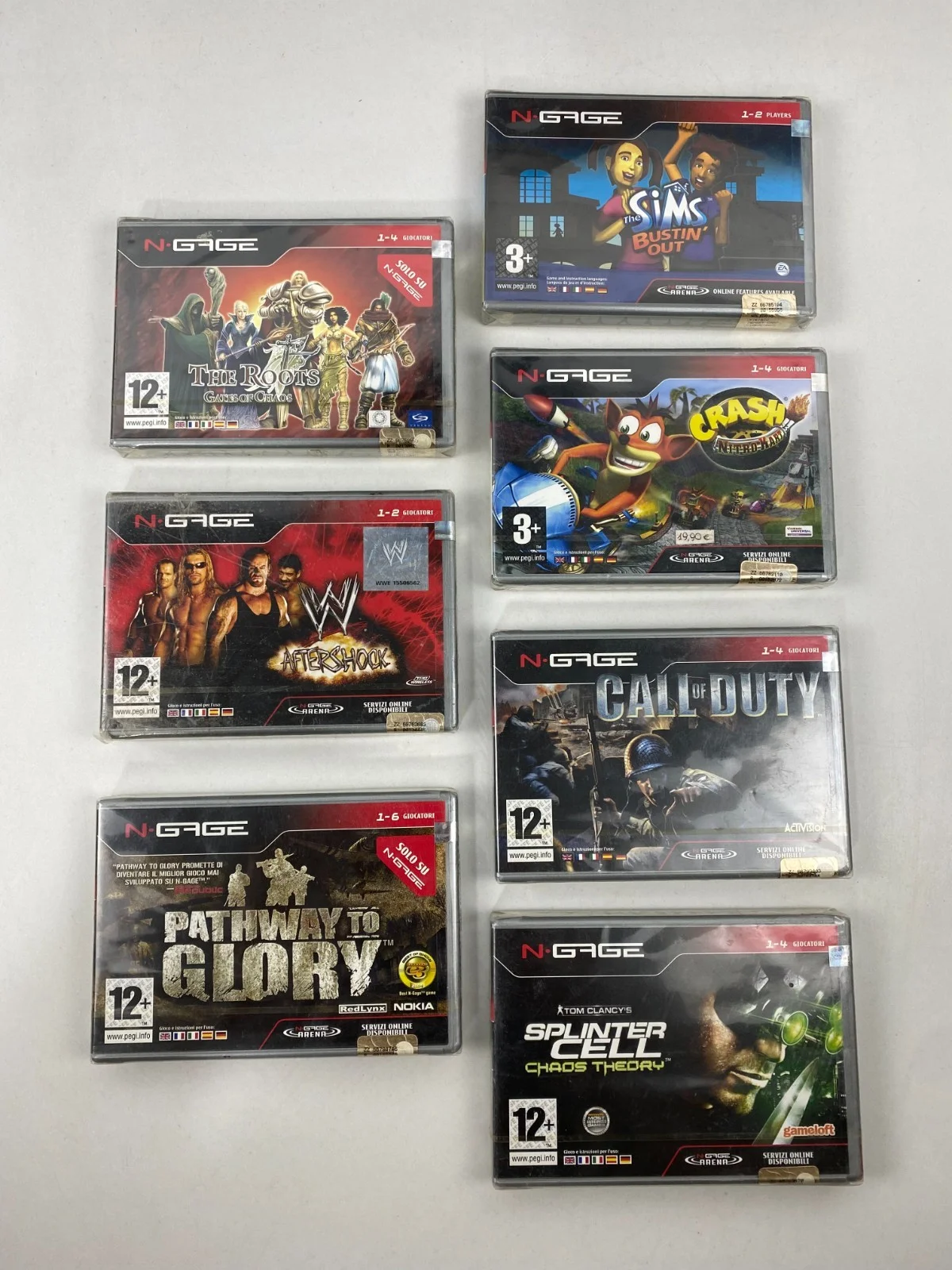 Roots Gates of Chaos Crash WWE Pathway Call of Duty Nokia N-gage Game