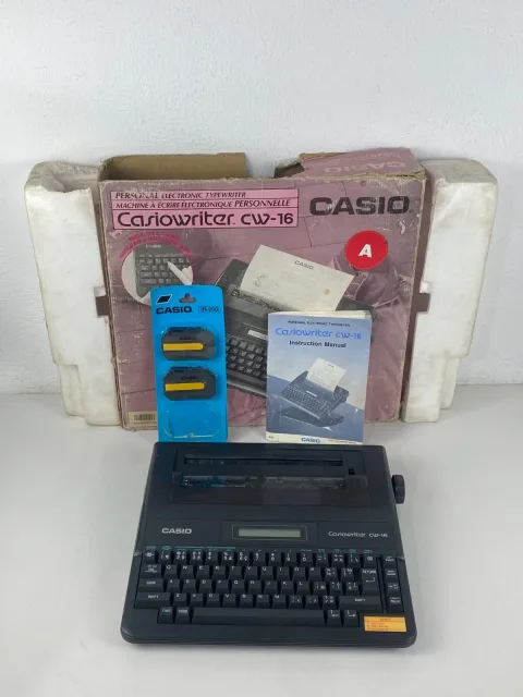 Casio Casiowriter CW-16 Electronic Typewriter Casio IR-20G INK Ribbon