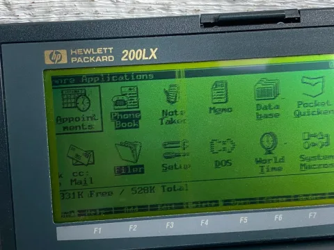 Hewlett-Packard HP 200LX Palmtop PC 2MB RAM