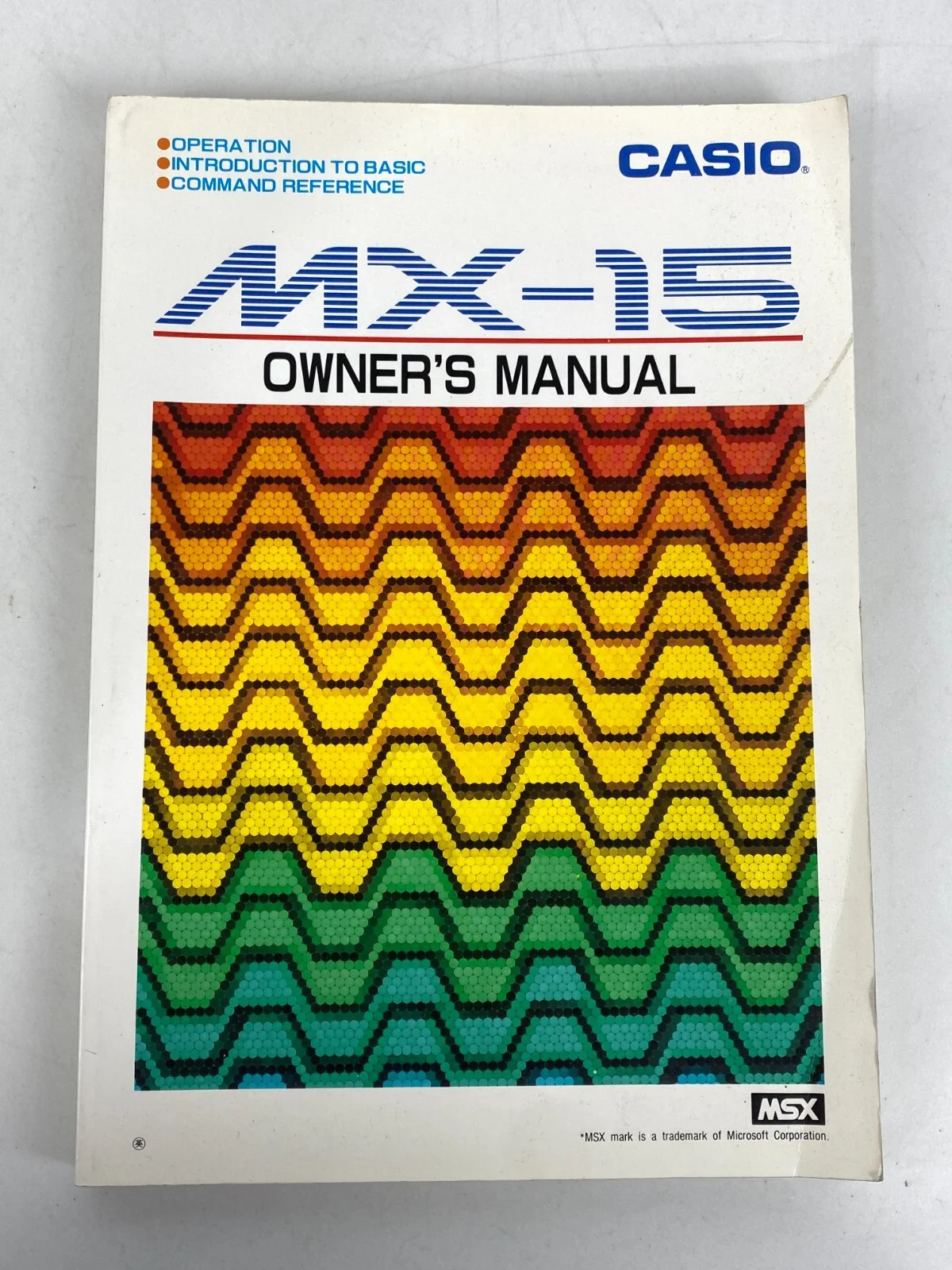 Casio MSX MX-15 OWNER' S Manual Home Computer