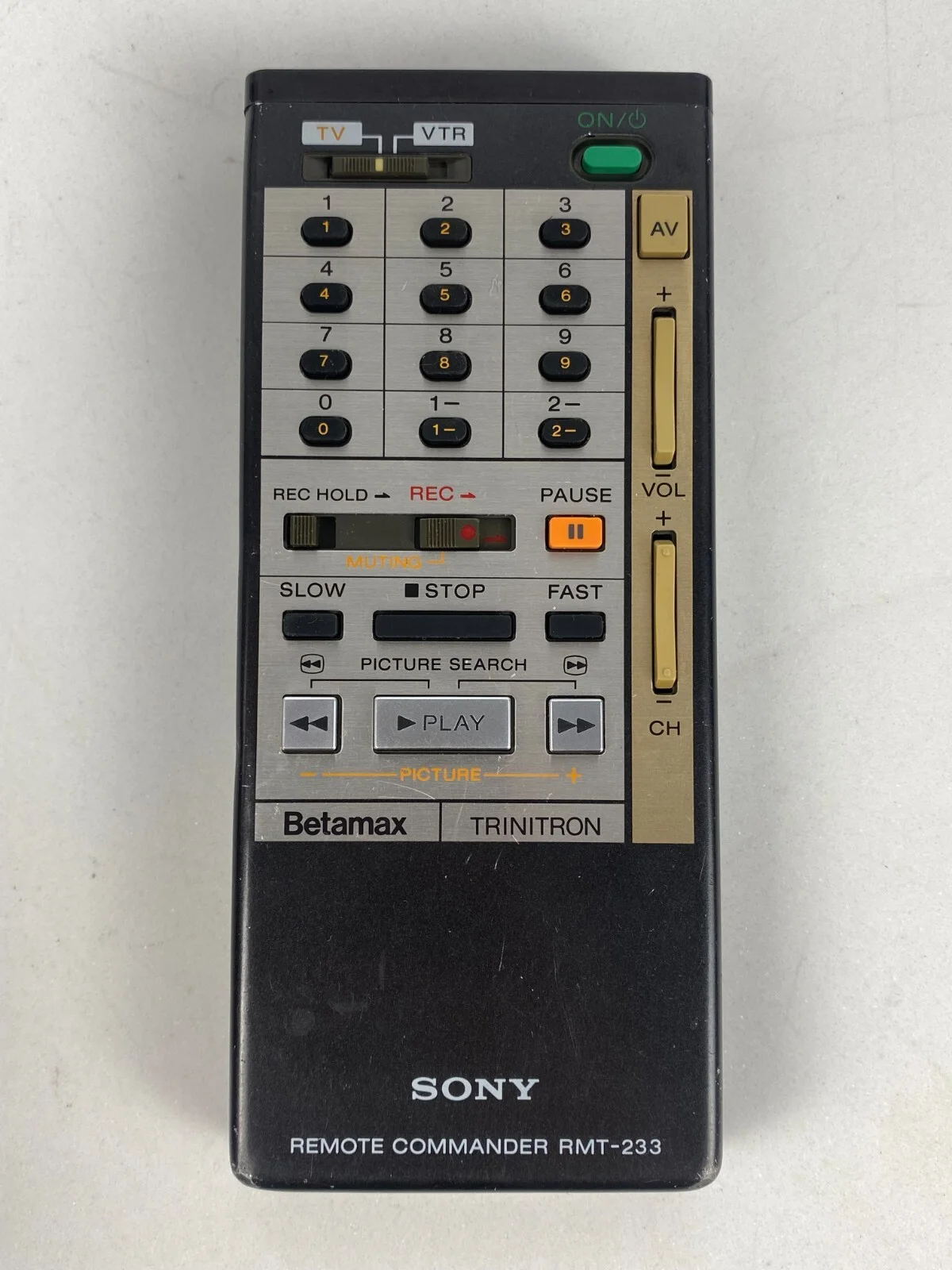 Sony RMT-233 Betamax Video Cassette Recorder Remote Control