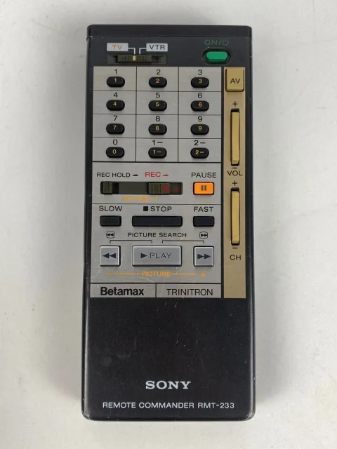 Sony RMT-233 Betamax Video Cassette Recorder Remote Control