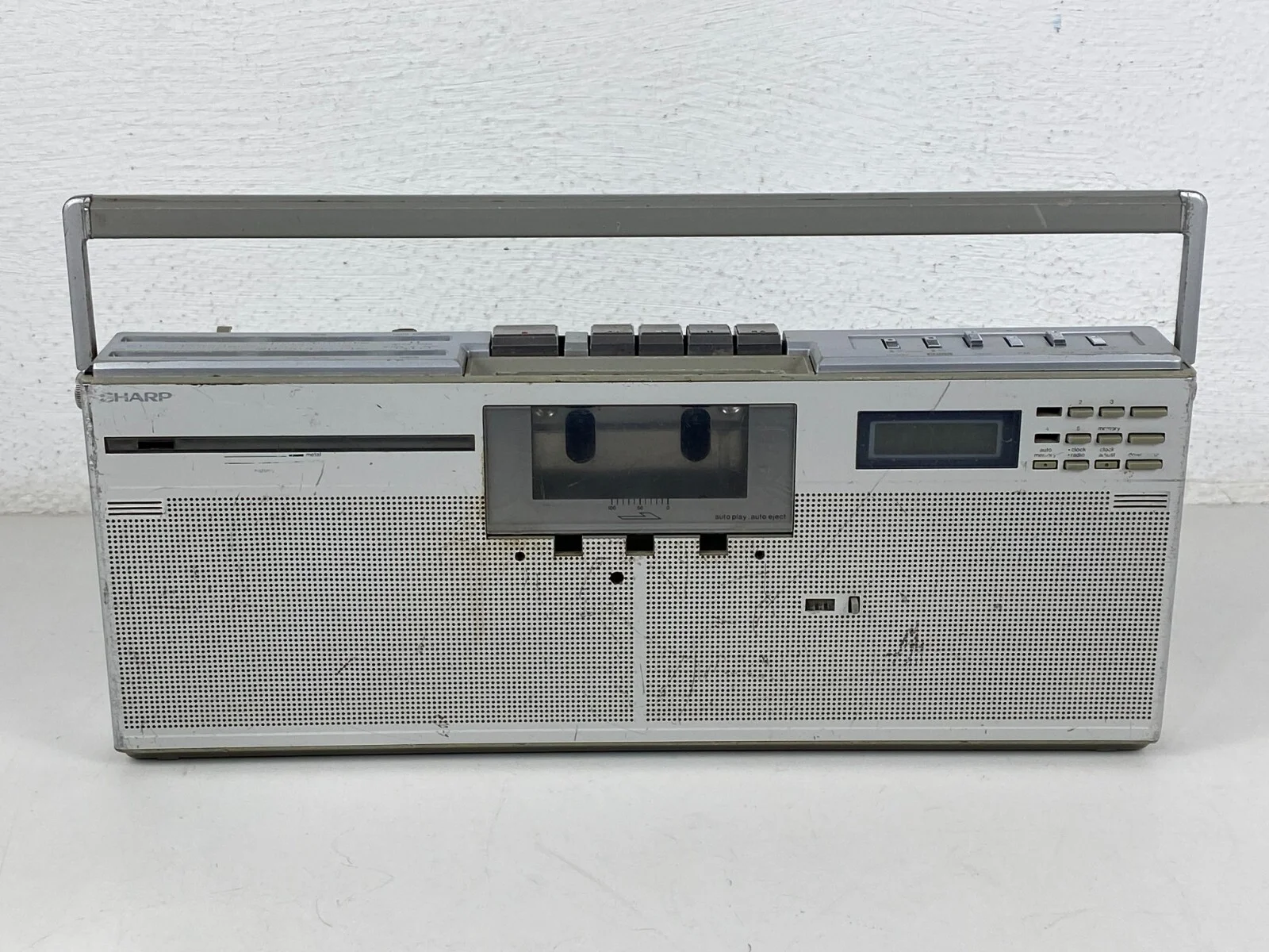 Sharp Metal GF-8X Top Loader Cassette player boombox