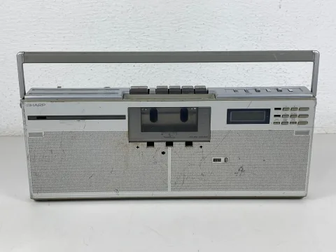 Sharp Metal GF-8X Top Loader Cassette player boombox