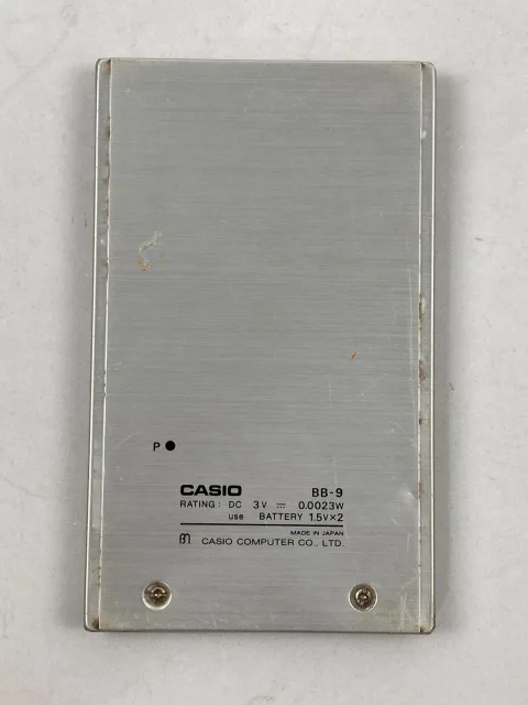 Casio Baseball BB-9 LCD Game Calculators 1983