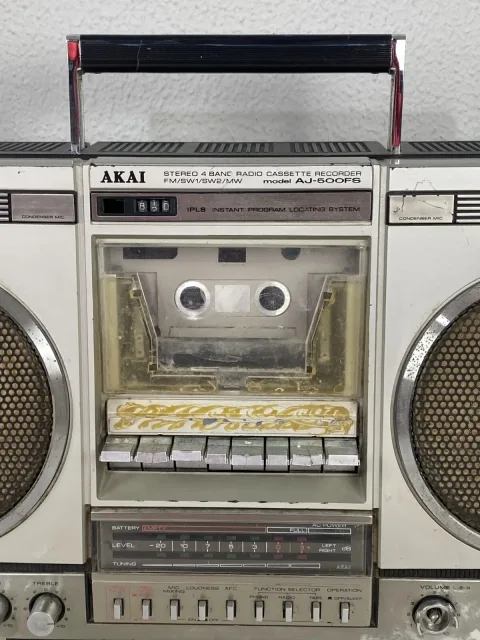 Akai AJ-500FS Boombox Stereo Radio Cassette Recorder Ghettoblaster