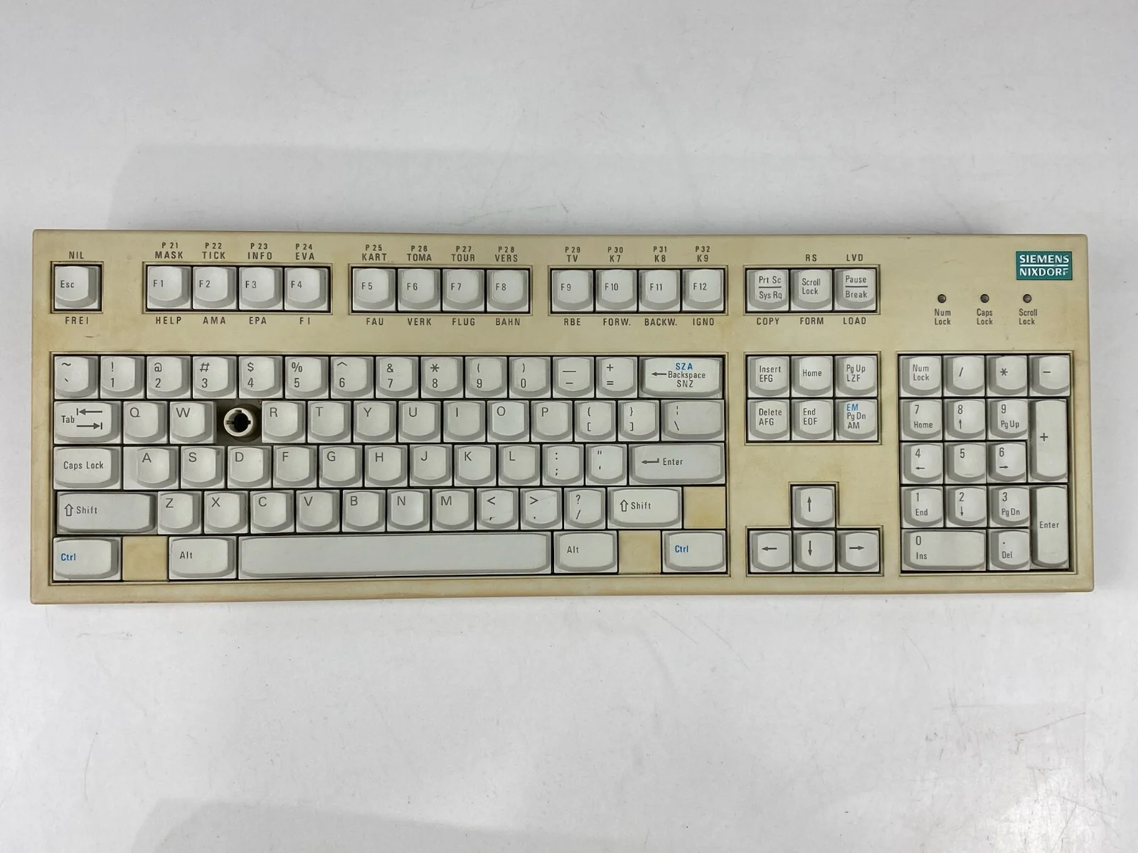 Siemens Nixdorf S26381-K252-L110 Kbpc P DEU 5V DC 50mA PS/2 Keyboard Germany