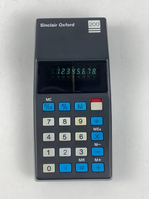 Sinclair Oxford 200 five function calculator with box and instructions