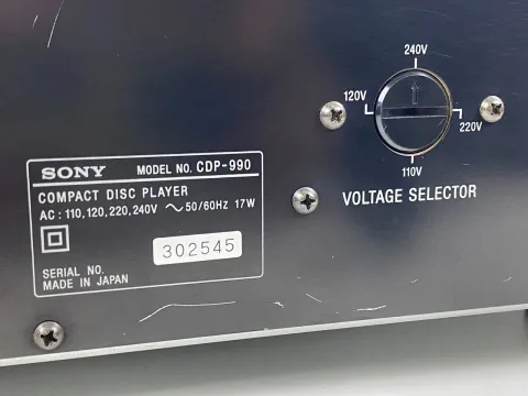 Sony CDP-990 CD Compact Disc Player HiFi Digital Audiophile