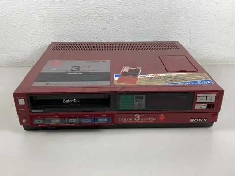 Sony SL-T30ME Red Betamax Video Cassette Recorder / Secam