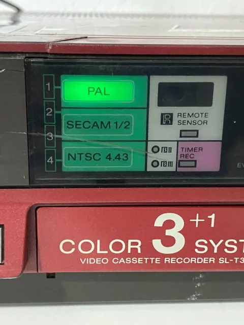 Sony SL-T30ME Red Betamax Video Cassette Recorder / Secam