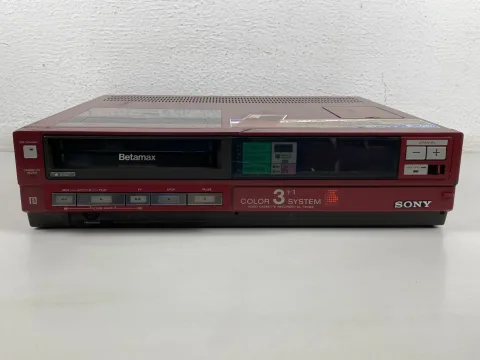 Sony SL-T30ME Red Betamax Video Cassette Recorder / Secam