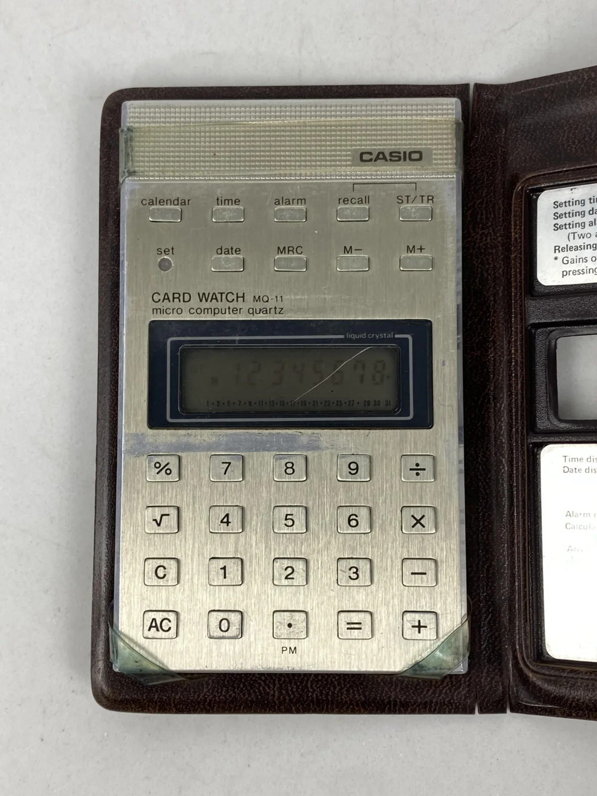 Casio MQ-11 Micro Computer Quartz Calculator Clock