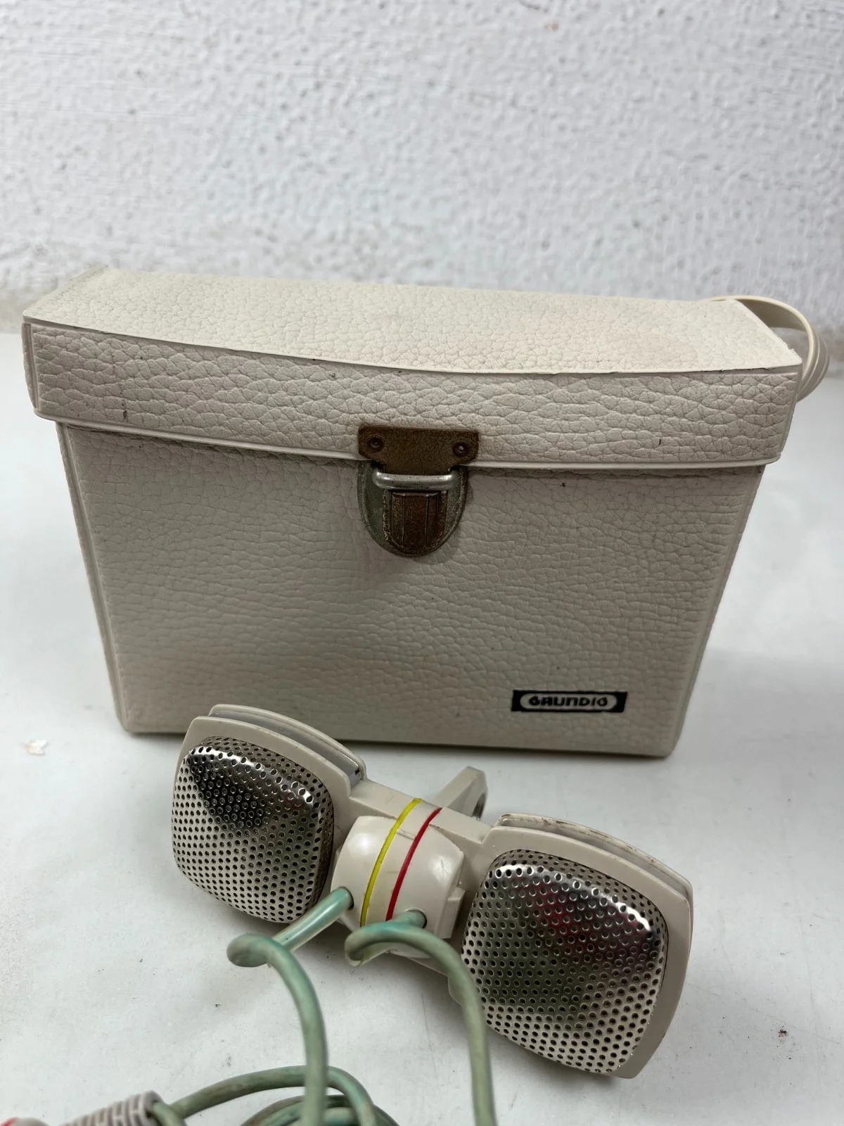 Grundig Gdsm 202 Dynamic Stereo Microphone with Original Bag Space Age Design