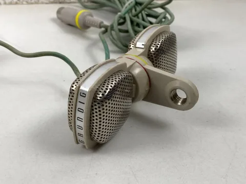 Grundig Gdsm 202 Dynamic Stereo Microphone with Original Bag Space Age Design