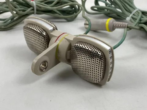 Grundig Gdsm 202 Dynamic Stereo Microphone with Original Bag Space Age Design