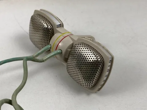 Grundig Gdsm 202 Dynamic Stereo Microphone with Original Bag Space Age Design