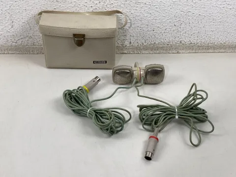 Grundig Gdsm 202 Dynamic Stereo Microphone with Original Bag Space Age Design