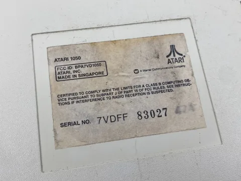 Atari 1050 Floppy Disk Drive 5.25"