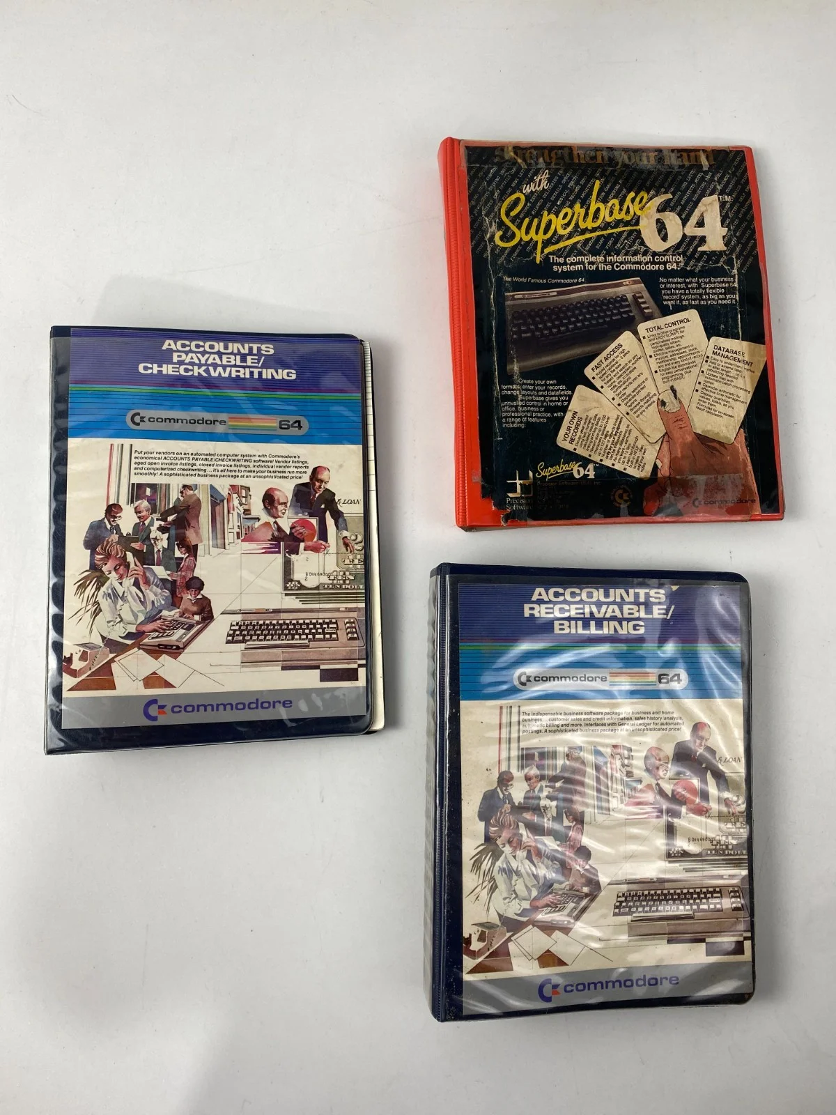 C64 Commodore 64 / 128 Accounts Receivable Billing Superbase Disk 5.25
